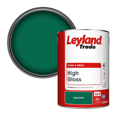 Leyland Trade Wood & Metal High Gloss Paint (5050-B90G) 5L from B&Q