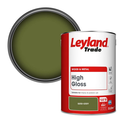Leyland Trade Wood & Metal High Gloss Paint (5050-G50Y) 5L from B&Q