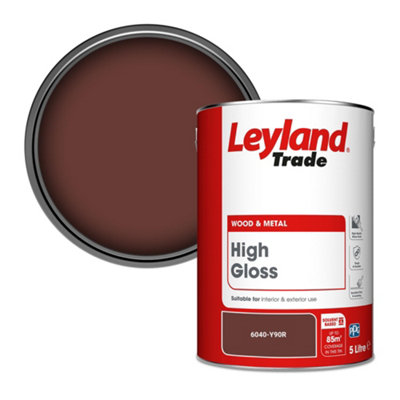 Leyland Trade Wood & Metal High Gloss Paint (6040-Y90R) 5L from B&Q