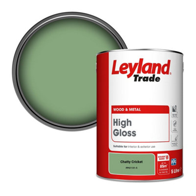 Leyland Trade Wood & Metal High Gloss Paint Chatty Cricket (Ppg1131-5) 5L from B&Q