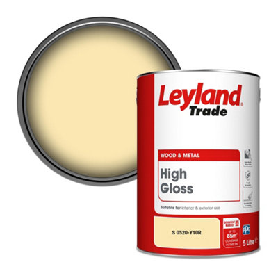 Leyland Trade Wood & Metal High Gloss Paint (S 0520-Y10R) 5L from B&Q