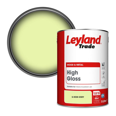 Leyland Trade Wood & Metal High Gloss Paint (S 0530-G50Y) 5L from B&Q