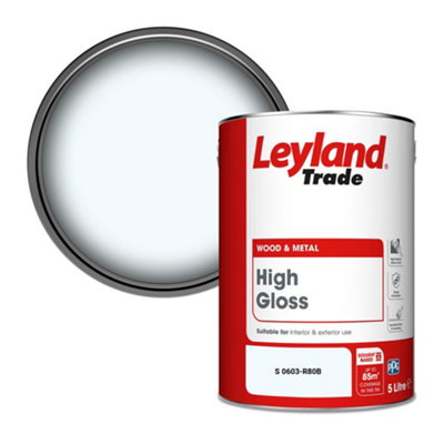 Leyland Trade Wood & Metal High Gloss Paint (S 0603-R80B) 5L from B&Q