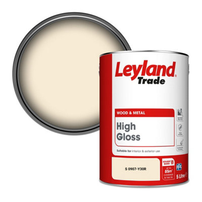 Leyland Trade Wood & Metal High Gloss Paint (S 0907-Y30R) 5L from B&Q