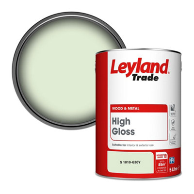 Leyland Trade Wood & Metal High Gloss Paint (S 1010-G30Y) 5L from B&Q