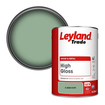Leyland Trade Wood & Metal High Gloss Paint (S 3020-G10Y) 5L from B&Q