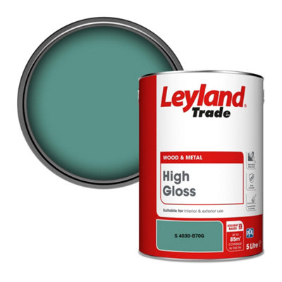 Leyland Trade Wood & Metal High Gloss Paint (S 4030-B70G) 5L from B&Q
