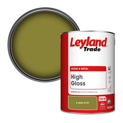 Leyland Trade Wood & Metal High Gloss Paint (S 4050-G70Y) 5L from B&Q