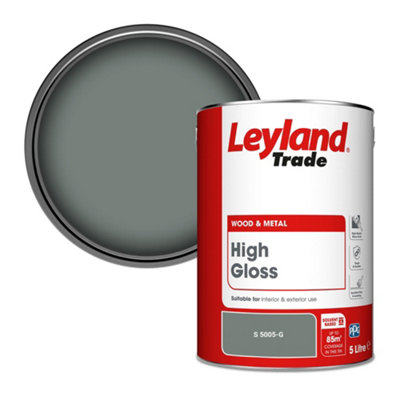 Leyland Trade Wood & Metal High Gloss Paint (S 5005-G) 5L from B&Q