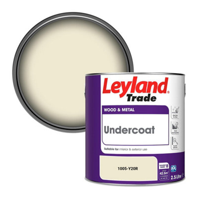 Leyland Trade Wood & Metal Undercoat Paint (1005-Y20R) 2.5L from B&Q
