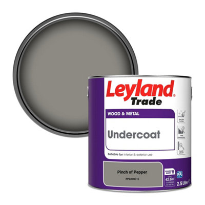 Leyland Trade Wood & Metal Undercoat Paint Pinch Of Pepper (Ppg1007-5) 2.5L from B&Q