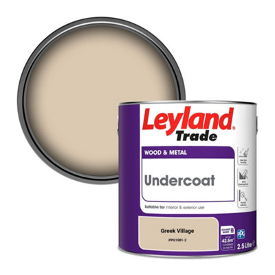 B&Q -  Wood & Metal Undercoat Paint Greek Village (Ppg1081-2) 2.5L
