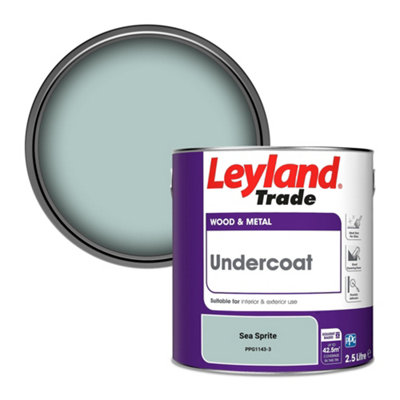 Leyland Trade Wood & Metal Undercoat Paint Sea Sprite (Ppg1143-3) 2.5L from B&Q