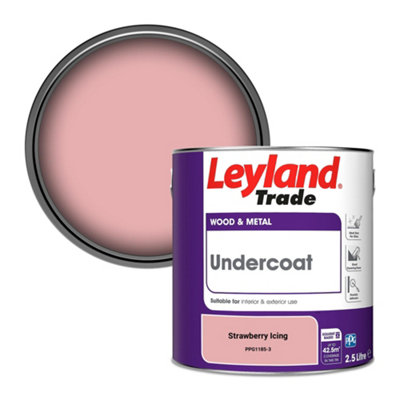Leyland Trade Wood & Metal Undercoat Paint Strawberry Icing (Ppg1185-3) 2.5L from B&Q