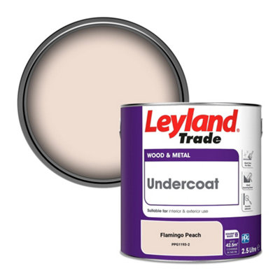 Leyland Trade Wood & Metal Undercoat Paint Flamingo Peach (Ppg1193-2) 2.5L from B&Q