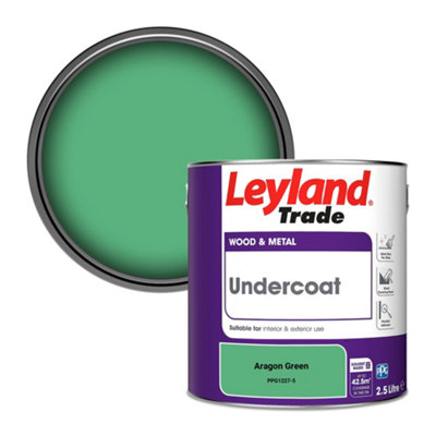 Leyland Trade Wood & Metal Undercoat Paint Aragon Green (Ppg1227-5) 2.5L from B&Q