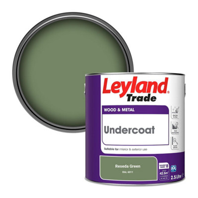 Leyland Trade Wood & Metal Undercoat Paint Reseda Green (Ral 6011) 2.5L from B&Q