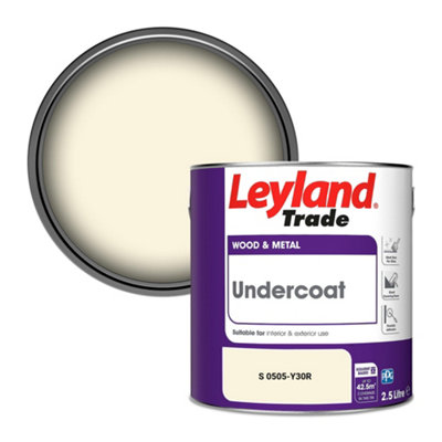 Leyland Trade Wood & Metal Undercoat Paint (S 0505-Y30R) 2.5L from B&Q