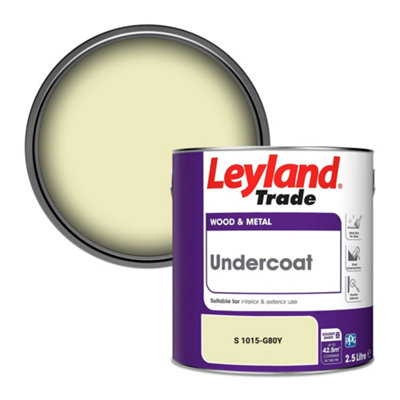 Leyland Trade Wood & Metal Undercoat Paint (S 1015-G80Y) 2.5L from B&Q