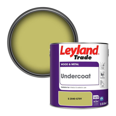Leyland Trade Wood & Metal Undercoat Paint (S 2040-G70Y) 2.5L from B&Q