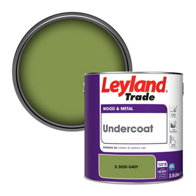 Leyland Trade Wood & Metal Undercoat Paint (S 3050-G40Y) 2.5L from B&Q