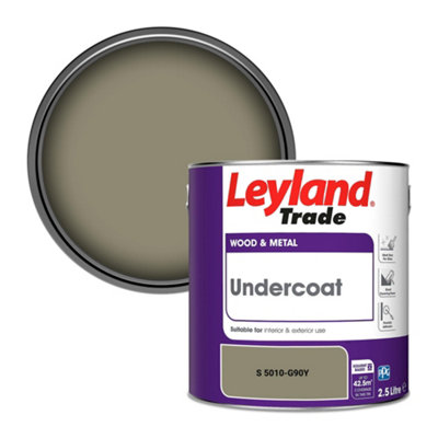 Leyland Trade Wood & Metal Undercoat Paint (S 5010-G90Y) 2.5L from B&Q