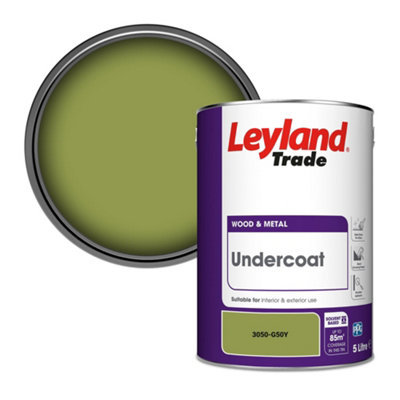 Leyland Trade Wood & Metal Undercoat Paint (3050-G50Y) 5L from B&Q