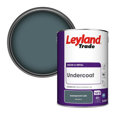 Leyland Trade Wood & Metal Undercoat Paint Underground Lake (Ppg1035-6) 5L from B&Q