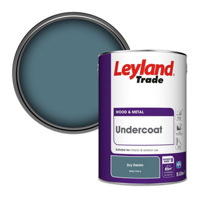 Leyland Trade Wood & Metal Undercoat Paint Dry Denim (Ppg1154-6) 5L from B&Q
