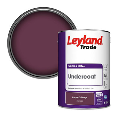 Leyland Trade Wood & Metal Undercoat Paint Purple Cabbage (Ppg18-24) 5L from B&Q