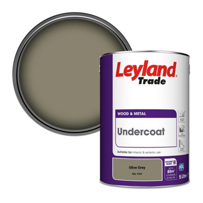Leyland Trade Wood & Metal Undercoat Paint Olive Grey (Ral 7002) 5L from B&Q