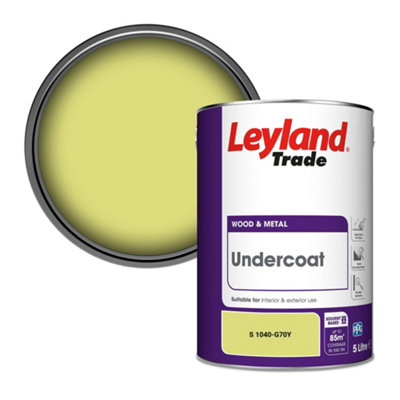 Leyland Trade Wood & Metal Undercoat Paint (S 1040-G70Y) 5L from B&Q
