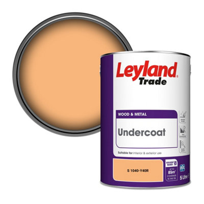 Leyland Trade Wood & Metal Undercoat Paint (S 1040-Y40R) 5L from B&Q