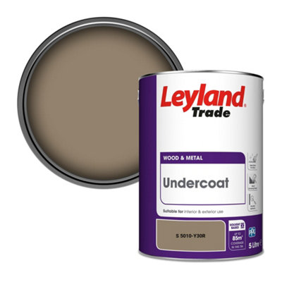 Leyland Trade Wood & Metal Undercoat Paint (S 5010-Y30R) 5L from B&Q