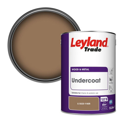 Leyland Trade Wood & Metal Undercoat Paint (S 5020-Y40R) 5L from B&Q
