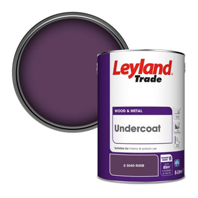 Leyland Trade Wood & Metal Undercoat Paint (S 5040-R40B) 5L from B&Q