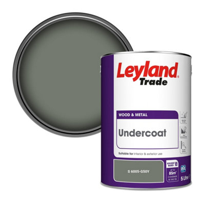 Leyland Trade Wood & Metal Undercoat Paint (S 6005-G50Y) 5L from B&Q