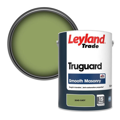 Leyland Trade Truguard Smooth Masonry Paint (3040-G40Y) 5L from B&Q