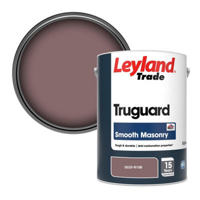 Leyland Trade Truguard Smooth Masonry Paint (5020-R10B) 5L from B&Q