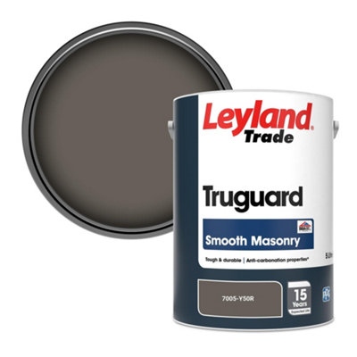 Leyland Trade Truguard Smooth Masonry Paint (7005-Y50R) 5L from B&Q