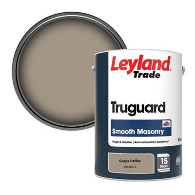 B&Q -  Truguard Smooth Masonry Paint Cuppa Coffee (Ppg1076-4) 5L