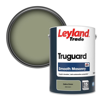 Leyland Trade Truguard Smooth Masonry Paint Zebra Grass (Ppg1126-5) 5L from B&Q