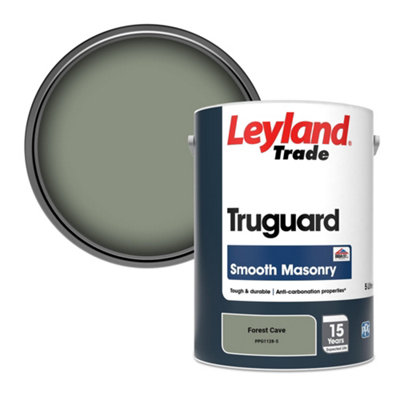 Leyland Trade Truguard Smooth Masonry Paint Forest Cave (Ppg1128-5) 5L from B&Q
