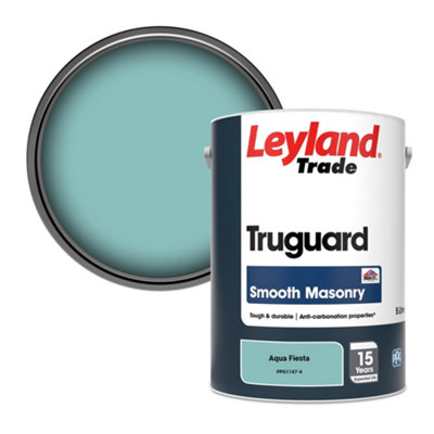 Leyland Trade Truguard Smooth Masonry Paint Aqua Fiesta (Ppg1147-4) 5L from B&Q