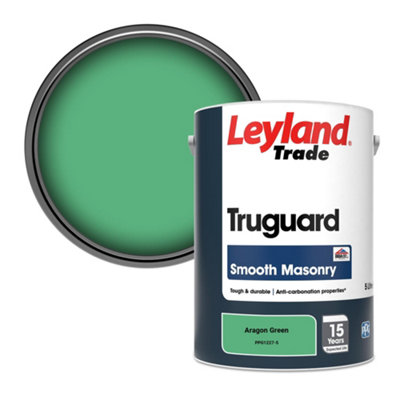 Leyland Trade Truguard Smooth Masonry Paint Aragon Green (Ppg1227-5) 5L from B&Q