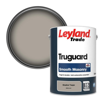 Leyland Trade Truguard Smooth Masonry Paint Shadow Taupe (Ppg14-01) 5L from B&Q