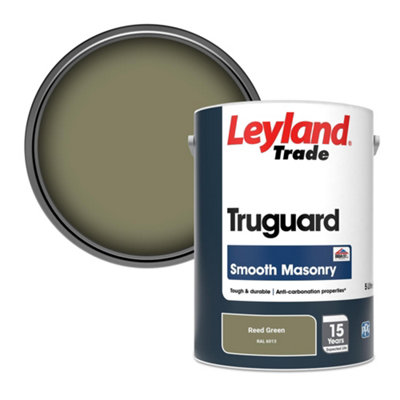 Leyland Trade Truguard Smooth Masonry Paint Reed Green (Ral 6013) 5L from B&Q