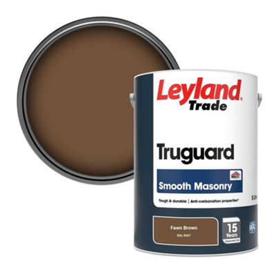 Leyland Trade Truguard Smooth Masonry Paint Fawn Brown (Ral 8007) 5L from B&Q