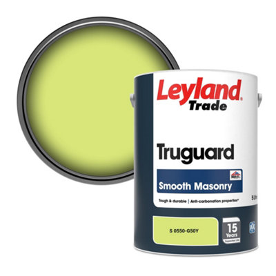 Leyland Trade Truguard Smooth Masonry Paint (S 0550-G50Y) 5L from B&Q