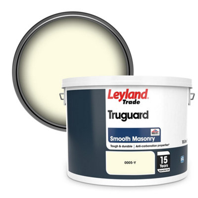 Leyland Trade Truguard Smooth Masonry Paint (0005-Y) 10L from B&Q